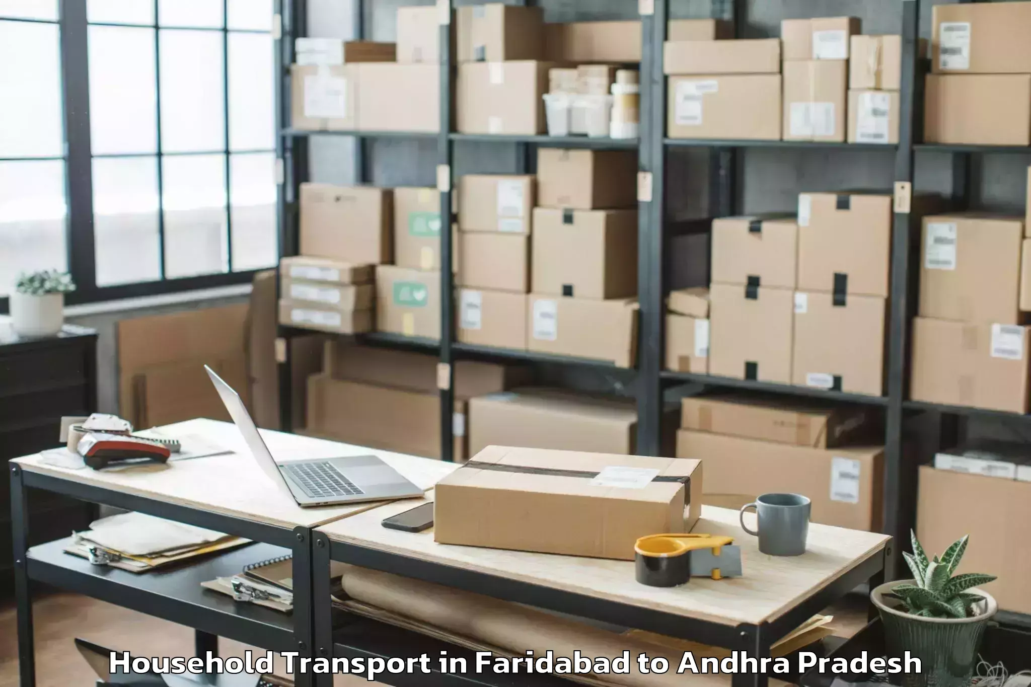 Book Faridabad to Amadalavalasa Household Transport Online